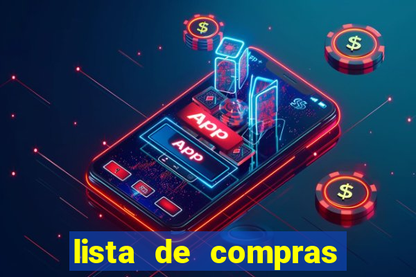 lista de compras mensal para 2 pessoas